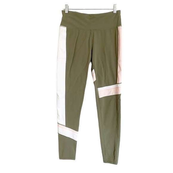 Sweaty Betty Pants - Sweaty Betty Power color block moss green workout full lenght leggings size S